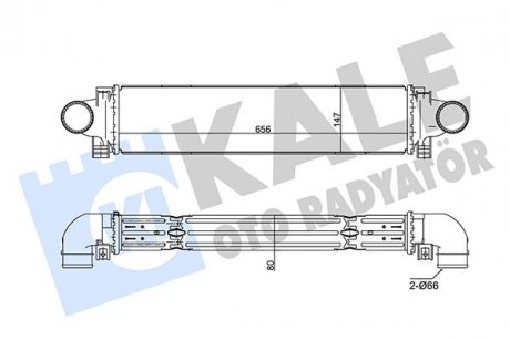 KALE VOLVO Интеркулер S60 II,S80 II,V60/70,XC60/70 2.0 Volvo V60, V70, XC60, XC70, S80, S60 KALE OTO RADYATOR 350795