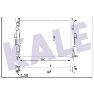 Радиатор охлаждения Renault Megane II, Scenic II, Grand Scenic II Renault Megane, Scenic, Grand Scenic KALE OTO RADYATOR 351005