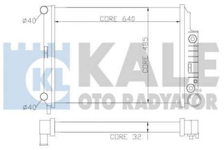 KALE DB Радіатор охолодження W210 2.8/3.2 95- Mercedes W210 KALE OTO RADYATOR 351600