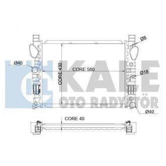 KALE DB Радіатор охолодження S-Class W220 3.2/6.0 99- Mercedes W220, C215 KALE OTO RADYATOR 351800