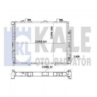 KALE DB Радиатор охлаждения W210 2.0/2.3 95- Mercedes W202, W210, S202, S210, CLK-Class KALE OTO RADYATOR 352000