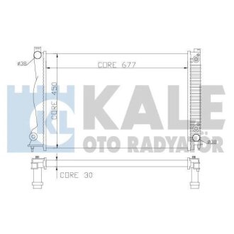 KALE VW Радиатор охлаждения Audi A6 2.4/3.2 04- Audi A6 KALE OTO RADYATOR 353200