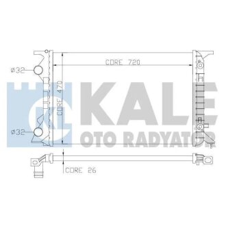 KALE VW Радіатор охолодження Audi A4/5/6,Q5 2.0 09- Audi Q5, A5, A4 KALE OTO RADYATOR 353400