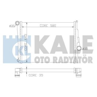 KALE BMW Радіатор охолодження 3 E46 1.6/3.0 KALE OTO RADYATOR 354400