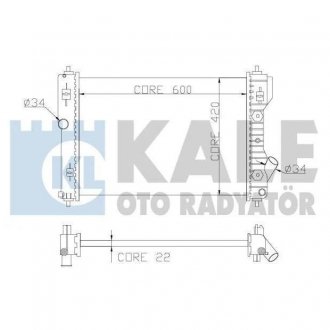 KALE CHEVROLET Радіатор охолодження двиг. Aveo KALE OTO RADYATOR 355000