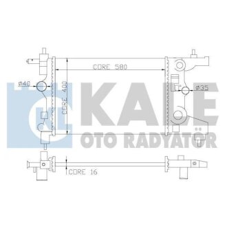 KALE OPEL Радиатор охлаждения Astra J,Chevrolet Cruze 1.6/1.8 09- KALE OTO RADYATOR 355200