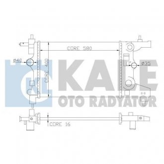 KALE OPEL Радиатор охлаждения Astra J,Chevrolet Cruze 1.6/1.8 09- Opel Astra, Chevrolet Cruze KALE OTO RADYATOR 355200