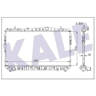 KALE CHEVROLET Радіатор охолодження Tacuma 1.6/2.0 KALE OTO RADYATOR 355400