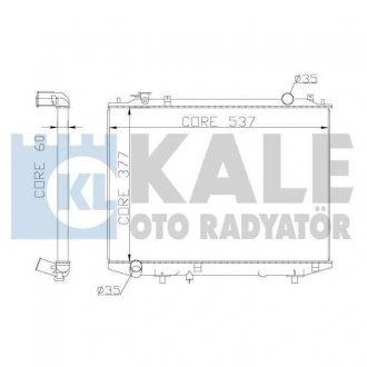 Радіатор охолодження Ford Ranger - Mazda B-Serie, Bt-50 Radiator KALE OT KALE OTO RADYATOR 356200