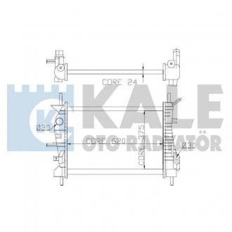 KALE FORD Радиатор охлаждения Mondeo III 2.0/3.0i/TDCi 00- KALE OTO RADYATOR 356400