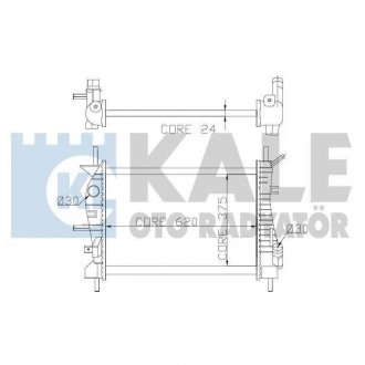 Купити KALE FORD Радіатор охолодження Mondeo III 2.0/3.0i/TDCi 00- Ford Mondeo KALE OTO RADYATOR 356400 (фото1) підбір по VIN коду, ціна 3916 грн.