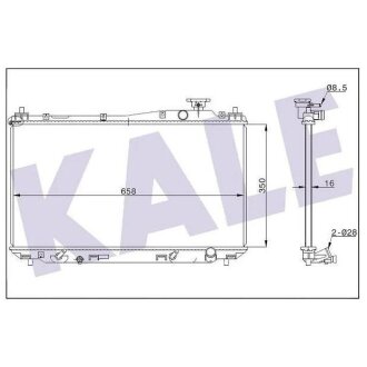 KALE HONDA Радіатор охолодження Civic VII 1.4/1.7 01- KALE OTO RADYATOR 356900