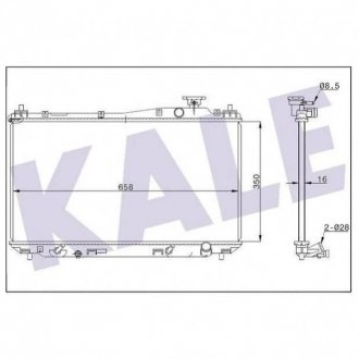 KALE HONDA Радіатор охолодження Civic VII 1.4/1.7 01- Honda Civic KALE OTO RADYATOR 356900