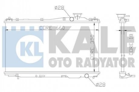 KALE HONDA Радіатор охолодження Civic VII 1.4/1.7 01- Honda Civic KALE OTO RADYATOR 357000