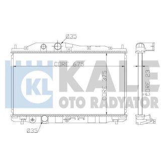 Радіатор охолодження Honda Civic VIII KALE OTO RADYATOR 357200