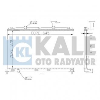 Радіатор охолодження Accent 1.4/1.6 (06-) МКПП/АКПП KALE OTO RADYATOR 358000