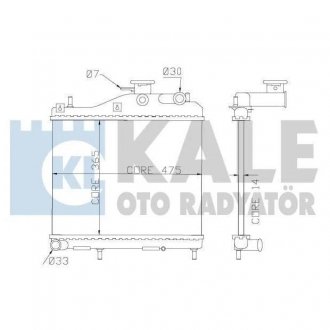 KALE HYUNDAI Радиатор охлаждения Accent II 1.5CRDi 02- KALE OTO RADYATOR 358200