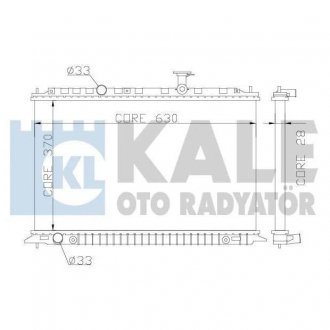 KALE KIA Радиатор охлаждения Rio II 1.4/1.6 05- KIA Rio KALE OTO RADYATOR 359100