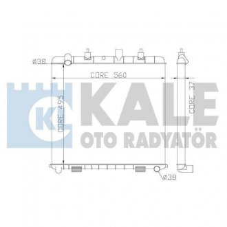 KALE LANDROVER Радиатор охлаждения Range Rover II 3.9/4.6 98- KALE OTO RADYATOR 359300