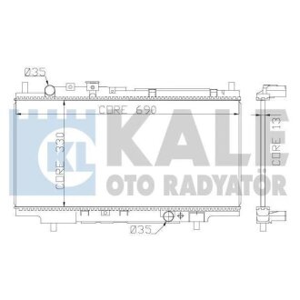 KALE MAZDA Радиатор охлаждения 323 C/P/S V 1.3/2.0D 94- Mazda 323 KALE OTO RADYATOR 359800