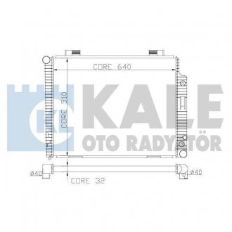 KALE DB Радиатор охлаждения двигатель. W210 2.0/3.2 95- KALE OTO RADYATOR 360500
