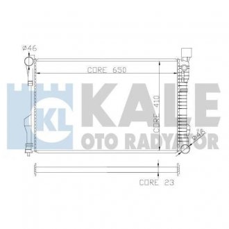 KALE DB Радіатор охолодження W203 1.8/5.5 00- KALE OTO RADYATOR 360600