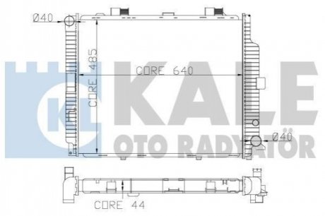 KALE DB Радиатор охлаждения W210 3.0D/TD 95- Mercedes W210, S210 KALE OTO RADYATOR 361500