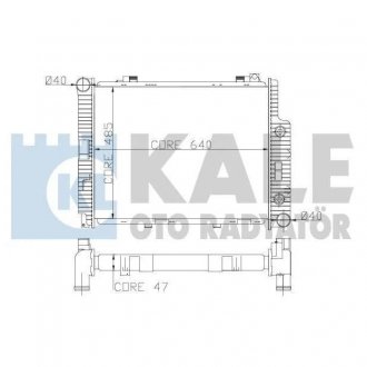 KALE DB Радіатор охолодження W210 2.9TD 96- KALE OTO RADYATOR 361600