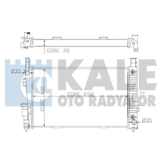 KALE DB Радіатор охолодження A-Class W169/245 1.5/2.0 04- Mercedes W169, W245 KALE OTO RADYATOR 361700