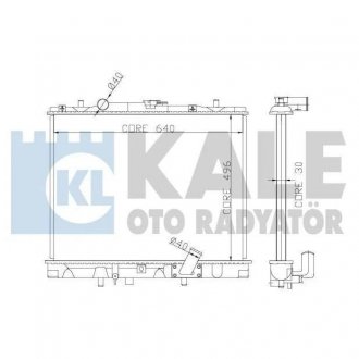 KALE MITSUBISHI Радіатор охолодження L200,Pajero Sport 2.5TD 98- KALE OTO RADYATOR 362400