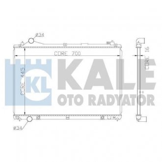 KALE NISSAN Радиатор охлаждения Pathfinder 3.3 97- Nissan Pathfinder KALE OTO RADYATOR 362600