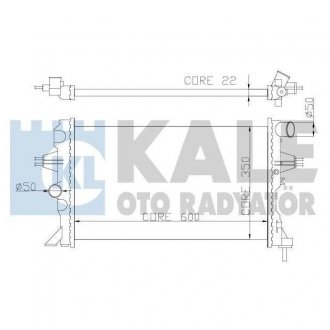 KALE OPEL Радиатор охлаждения Astra G,Zafira 1.4/2.2 KALE OTO RADYATOR 363500