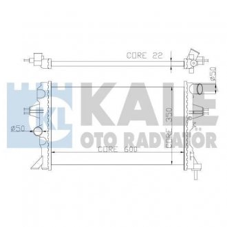 KALE OPEL Радіатор охолодження Astra G,Zafira 1.4/2.2 KALE OTO RADYATOR 363500