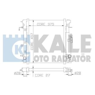 KALE SUZUKI Радиатор охлаждения Jimny 1.3 98- Suzuki Jimny KALE OTO RADYATOR 365700