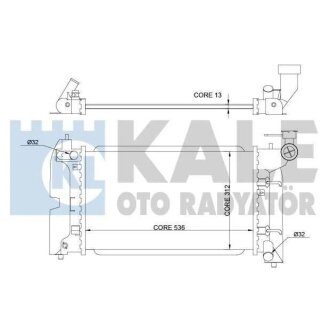 Купити KALE TOYOTA Радіатор охолодження Corolla 1.4/1.6 01- Toyota Corolla KALE OTO RADYATOR 366200 (фото1) підбір по VIN коду, ціна 3231 грн.