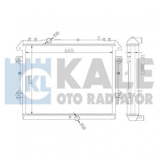 KALE TOYOTA Радіатор охолодження Fortuner,Hilux VII 2.5/3.0 D-4D 04- Toyota Hilux KALE OTO RADYATOR 366500