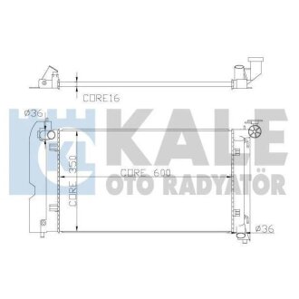 KALE TOYOTA Радиатор охлаждения с АКПП Avensis,Corolla 1.4/1.8 01- KALE OTO RADYATOR 366800