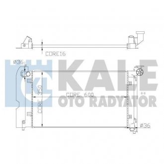 KALE TOYOTA Радиатор охлаждения с АКПП Avensis,Corolla 1.4/1.8 01- Toyota Corolla, Avensis KALE OTO RADYATOR 366800