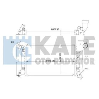 Радиатор охлаждения Toyota Avensis Toyota Corolla, Avensis KALE OTO RADYATOR 366900