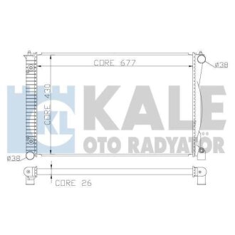 Радиатор охлаждения Audi A4, A6 - Skoda Superb I - Volkswagen Passat Radiator KALE OTO RADYATOR 367500