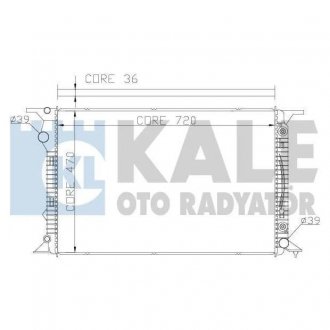 KALE VW Радіатор охолодження Audi A4/5,Q5 2.7TDI/3.0 Audi A7, A6, A5, A4, Q5 KALE OTO RADYATOR 367700