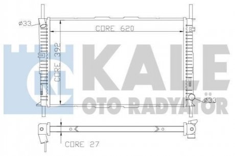 KALE FORD Радіатор охолодження Mondeo III 1.8/2.0 00- Ford Mondeo KALE OTO RADYATOR 368700