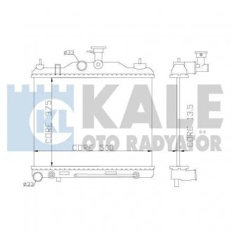 KALE HYUNDAI Радіатор охолодження Getz 1.3/1.4 02- Hyundai Getz KALE OTO RADYATOR 369600