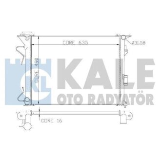 Радиатор охлаждения Hyundai Grandeur, Sonata V, Kia Magentis Hyundai Sonata, KIA Magentis KALE OTO RADYATOR 369800