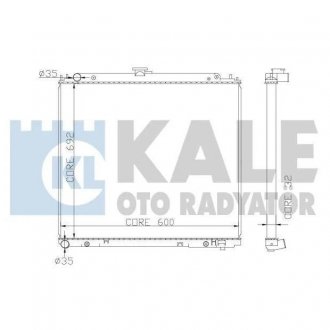 KALE NISSAN Радіатор охолодження Navara,Pathfinder 2.5dCi 05- KALE OTO RADYATOR 370600