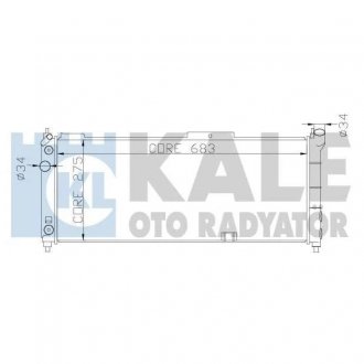 KALE OPEL Радіатор охолодження Combo,Corsa B 1.2/1.6 KALE OTO RADYATOR 371100