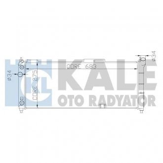 KALE OPEL Радіатор охолодження Combo,Corsa B 1.2/1.6 Opel Corsa, Combo KALE OTO RADYATOR 371100