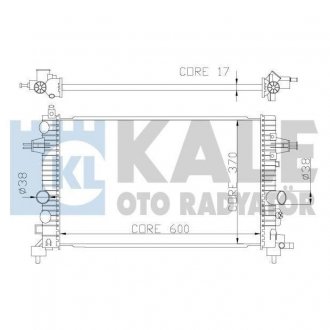 KALE OPEL Радиатор охлаждения Astra H,Zafira B 1.6/1.8 KALE OTO RADYATOR 371200