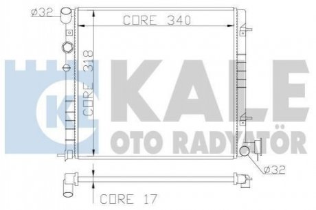 KALE HYUNDAI Радиатор охлаждения Accent II 1.3/1.5 00- Hyundai Accent KALE OTO RADYATOR 372500