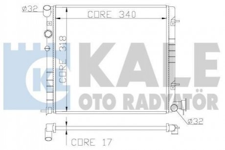 KALE HYUNDAI Радіатор охолодження Accent II 1.3/1.5 00- KALE OTO RADYATOR 372500